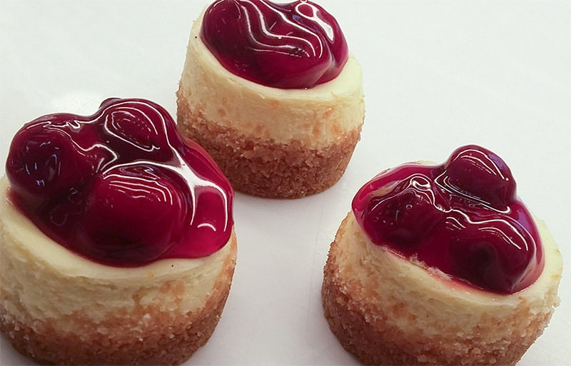Classic Cherry Mini Cheesecake. Eat My Sweets Bakery
