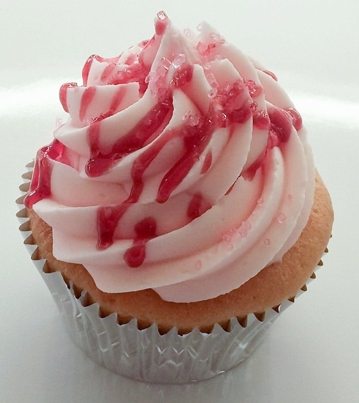 Raspberry Swirl Specialty Cupcake. Eat My Sweets Bakery
