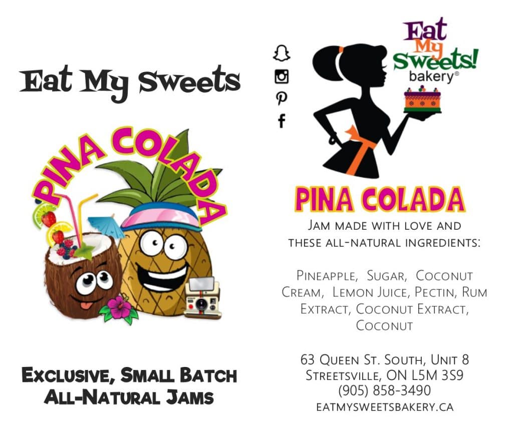 Pina Colada Jam. Eat My Sweets Bakery