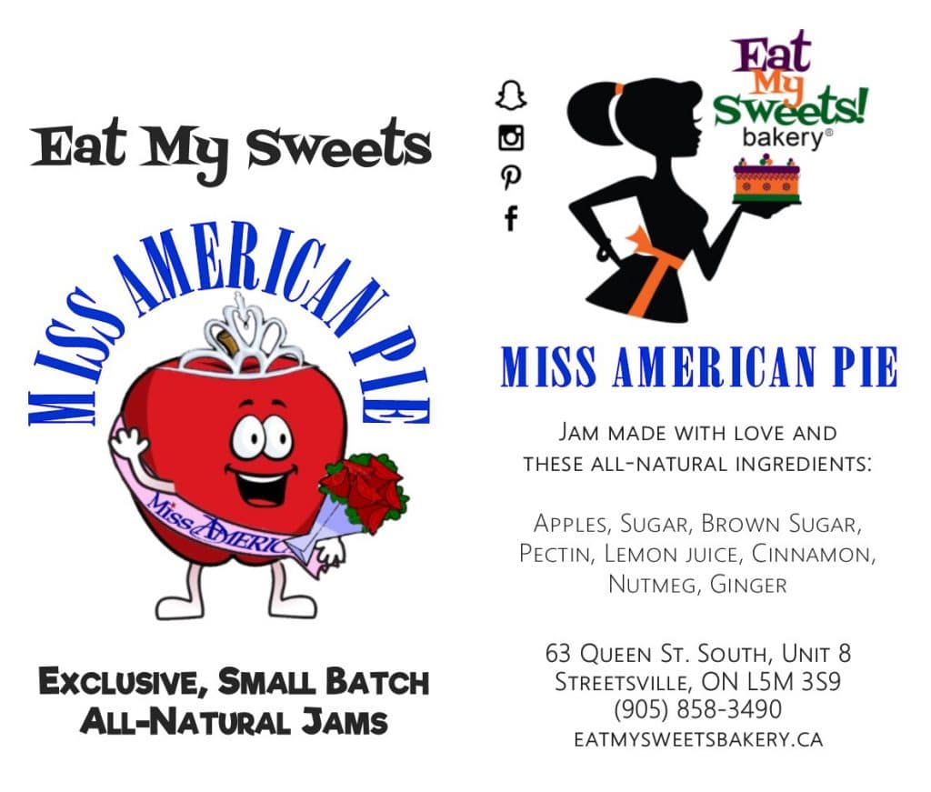 Miss American Pie (Apple) Jam. Eat My Sweets Bakery