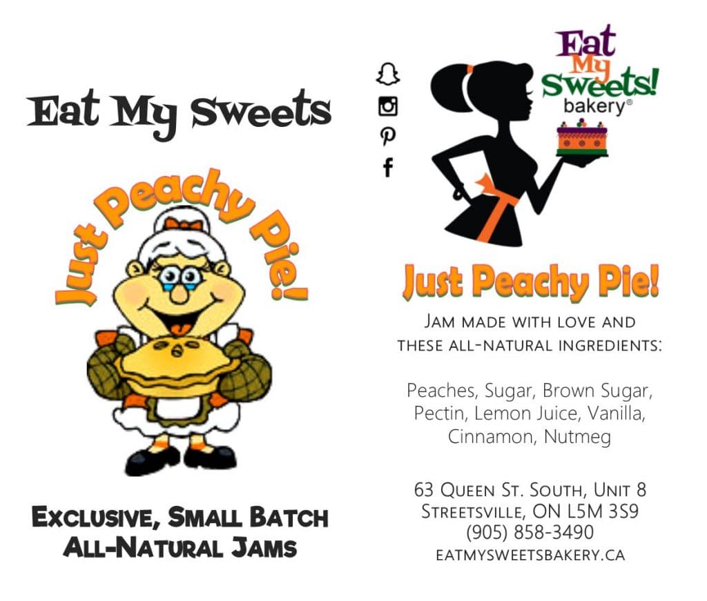 Just Peachy Pie Jam. Eat My Sweets Bakery