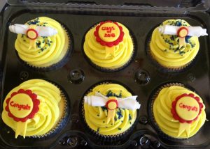 Custom Graduation lemon Cupcakes (Paired with custom cake). Eat My Sweets Bakery. Mississauga & GTA