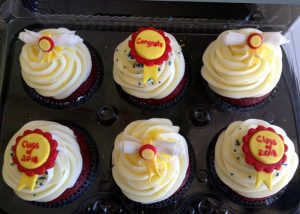 Custom Graduation Vanilla Cupcakes (Paired with custom cake). Eat My Sweets Bakery. Mississauga & GTA