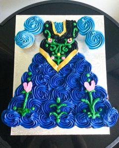 Custom "Frozen" princess dress pull-apart cupcake birthday cake. Eat My Sweets Bakery. Mississauga & GTA