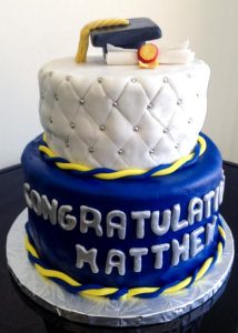 Custom Graduation Cake (paired with custom cupcakes on next slide). Eat My Sweets Bakery. Mississauga & GTA