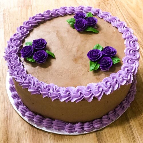 Round Chocolate Buttercream Cake (10" cake shown). Eat My Sweets Bakery. Mississauga & GTA