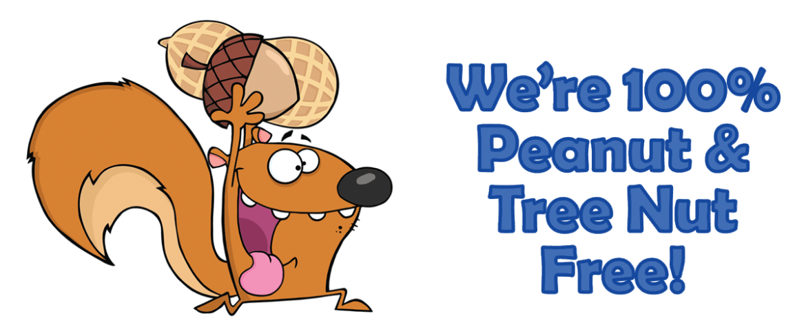 We're 100% peanut and tree nut free logo
