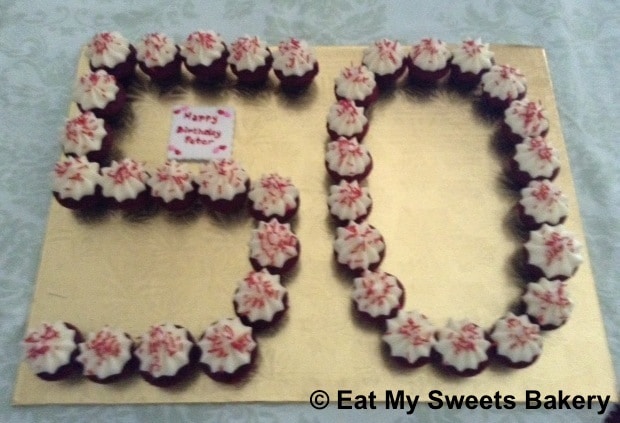 50th Birthday Cupcake Cake from Eat My Sweets Bakery