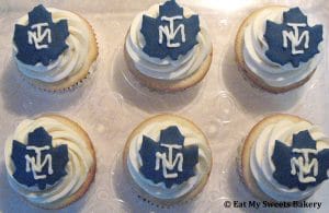 Toronto Maple Leafs Custom Cupcakes from Eat My Sweets Bakery