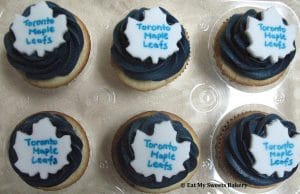 Toronto Maple Leafs Custom Cupcakes from Eat My Sweets Bakery