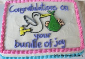 Stork Baby Sower Cake from Eat My Sweets Bakery