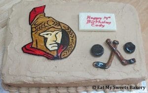 Ottawa Senators Birthday Slab Cake from Eat My Sweets Bakery