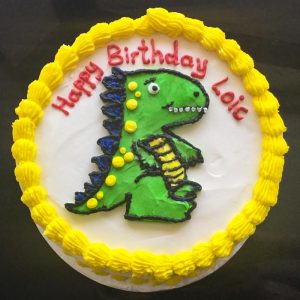2-D Dinosaur Birthday Cake from Eat My Sweets Bakery