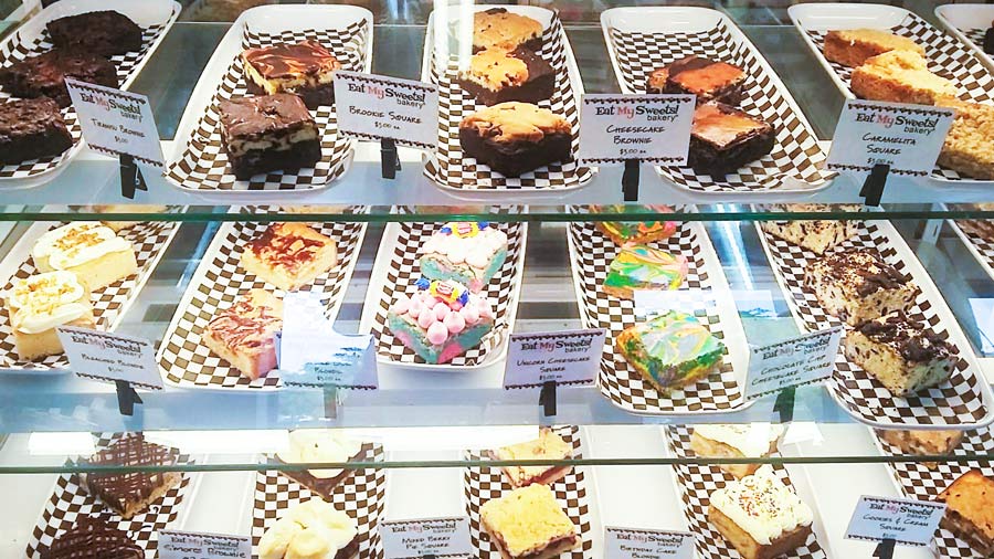 Cold Case filled with Eat My Sweets Bakery Squares