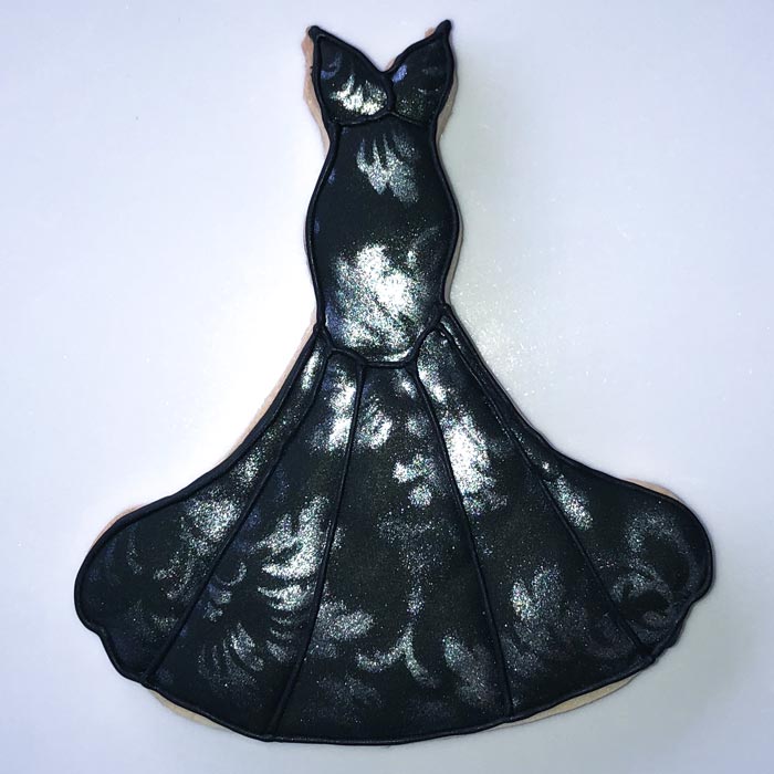 Evening Dress flooded cookie