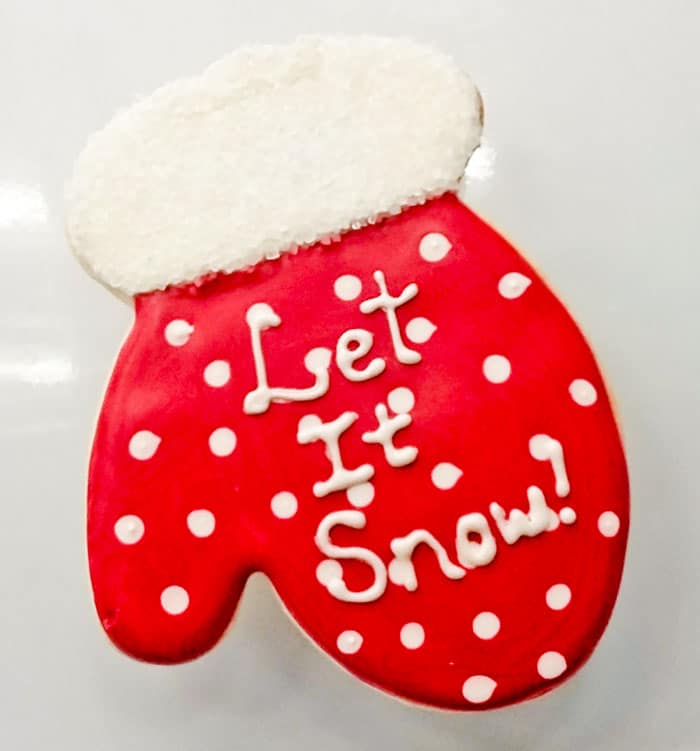 Let it Snow Mitten Flooded Cookie by Eat My Sweets Bakery