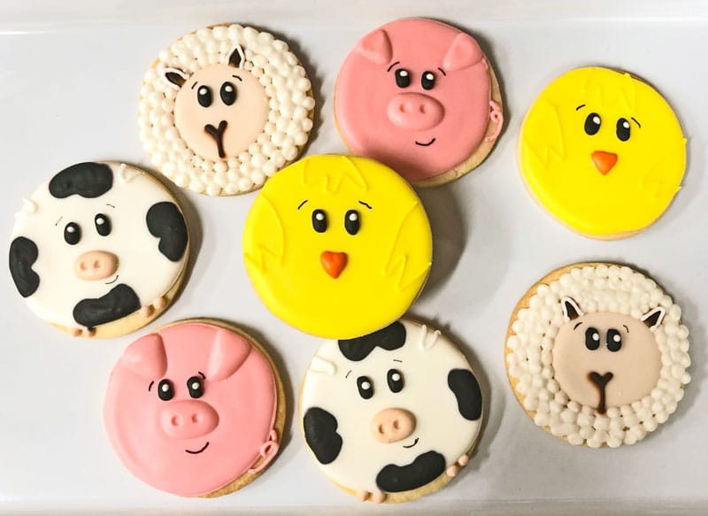 Barnyard animal flooded cookies from Eat My Sweets Bakery
