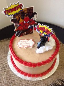SpiderMan Birthday Cake (Purchased Figurines) from Eat My Sweets Bakery