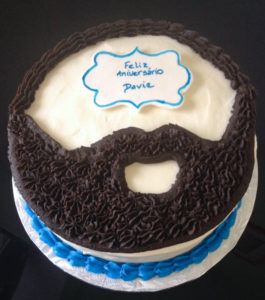 2-D Beard Birthday Cake