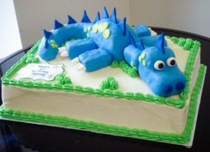 Blue Dragon 3-D Birthday Cake