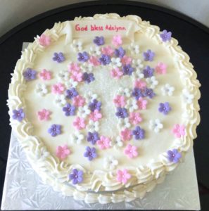 Floral Cross Confirmation Celebration Cake from Eat My Sweets Bakery