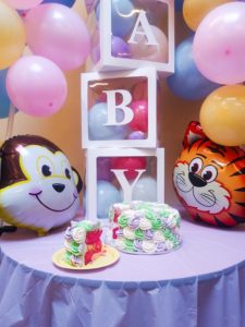Gender Reveal Rosette Buttercream Cake