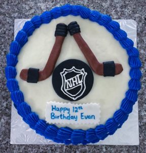 NHL logo birthday cake