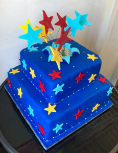 2-D Star Fireworks Cake