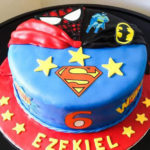 Batman, Spiderman & Superman Superheros Cake