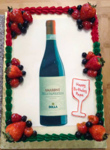 Wine & Fruit Birthday Cake