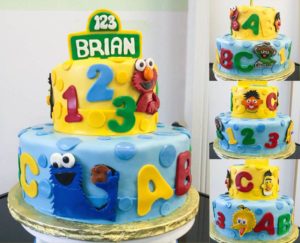 Sesame Street 2-D Fondant Birthday Cake from Eat my Sweets Bakery