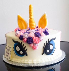 3-D Sculpted Unicorn Birthday Cake From Eat My Sweets Bakery