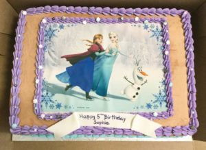 Elsa, Anna & Olaf Edible Image CakeFrom Eat My Sweets Bakery
