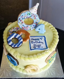 Fondant Donuts Custom Birthday Cake from Eat My Sweets Bakery