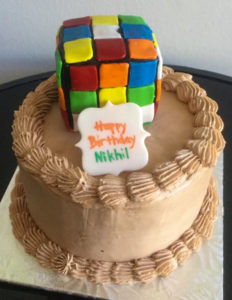 Rubik's Cube Birthday Cake