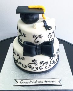Two Tier Graduation Celebration Cake