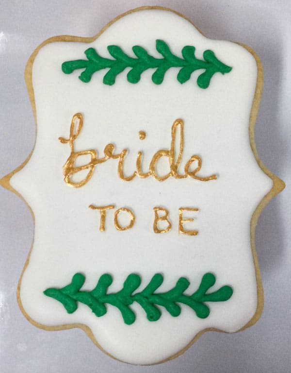 Bride to Be Flooded Cookie