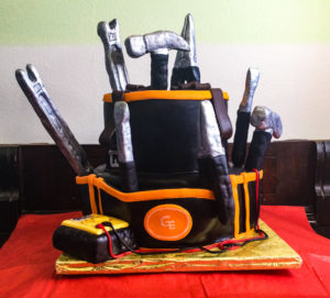 Electrican's Tool Kit Sculpted Birthday Cake