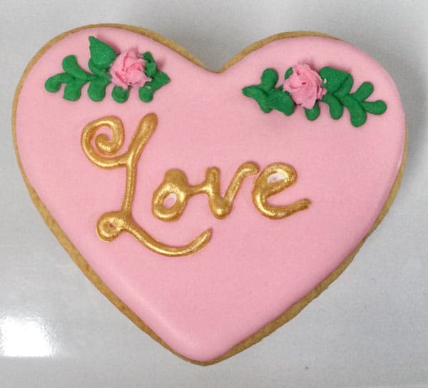 Love Heart Flooded Cookie