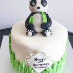 3-D panda Birthday Cake