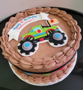 2-D Sculpted Tractor Birthday Cake