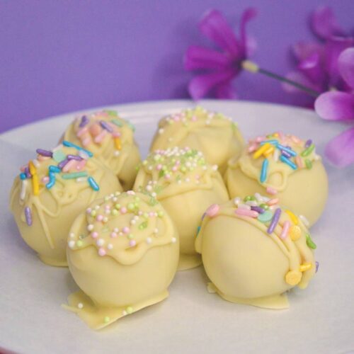 Bunny Eggs: Chocolate covered cream cheese oreo balls