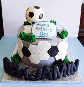 Father Day soccer themed cake
