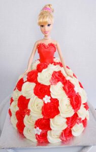 Barbie Doll themed custom cake